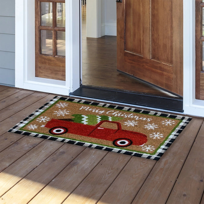 Christmas Tree Truck Doormat