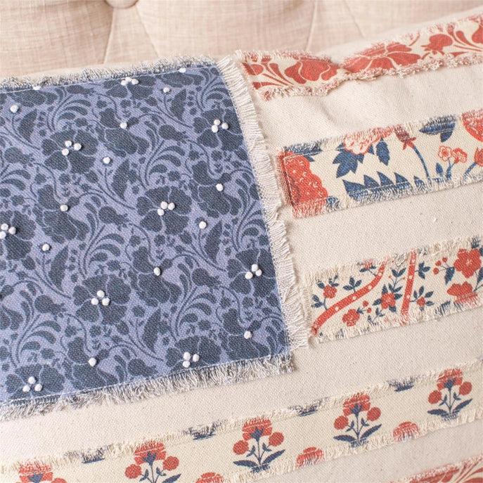 Patchwork Flag Lumbar Pillow