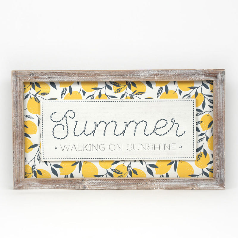 Summer / America Reversible Wood Frame Sign