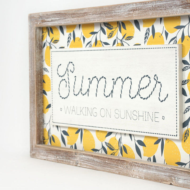 Summer / America Reversible Wood Frame Sign