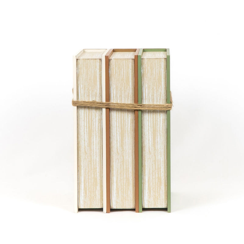 Wood Christmas Book Stack