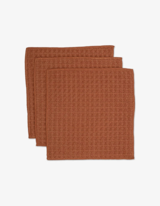 Geometry Waffle Wash Cloth Set  - CLAY
