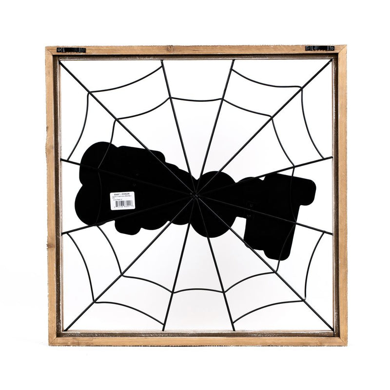 "TREATS" Spider Web Wood Framed Sign