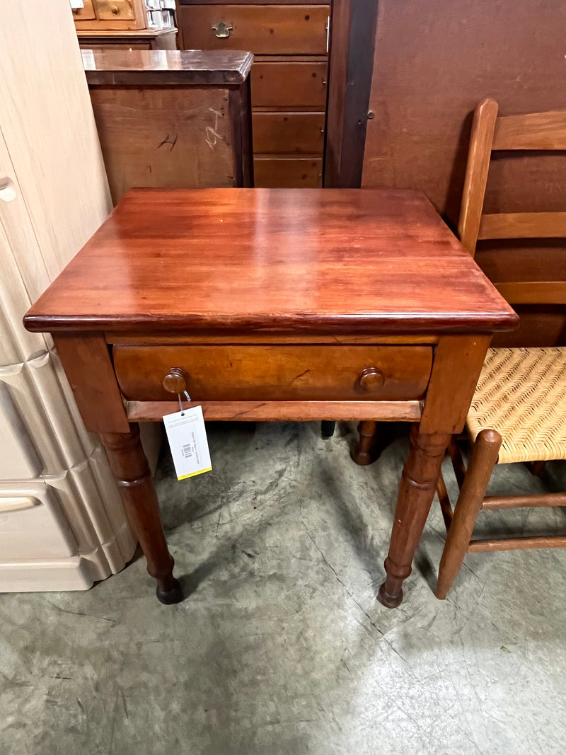 Antique Side Table w 1 rounded drawer