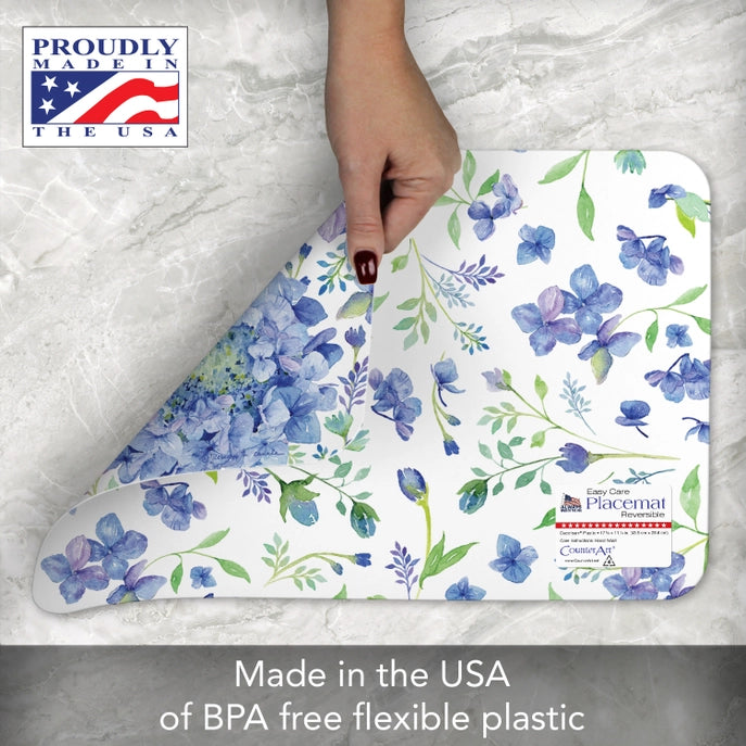 Beautiful Hydrangea Reversible Plastic Placemat
