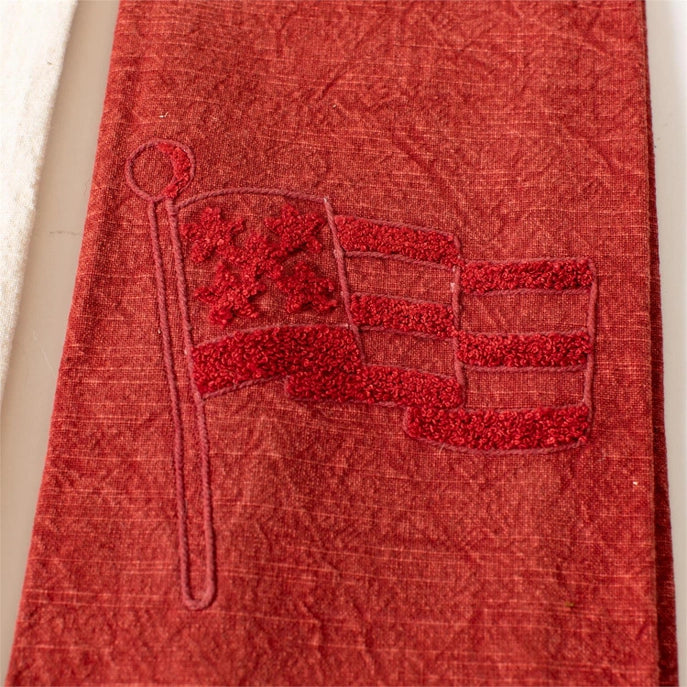 Patriotic Stonewashed Towels Set of 3