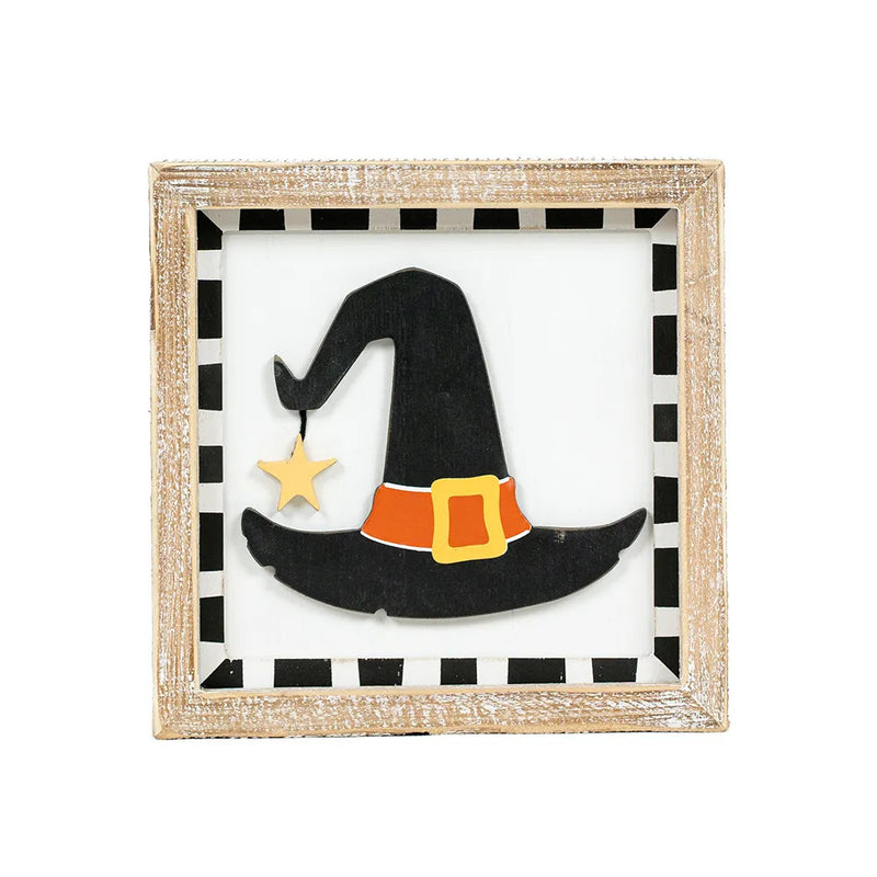Reversible HAT / THANKFUL Wood Framed Sign