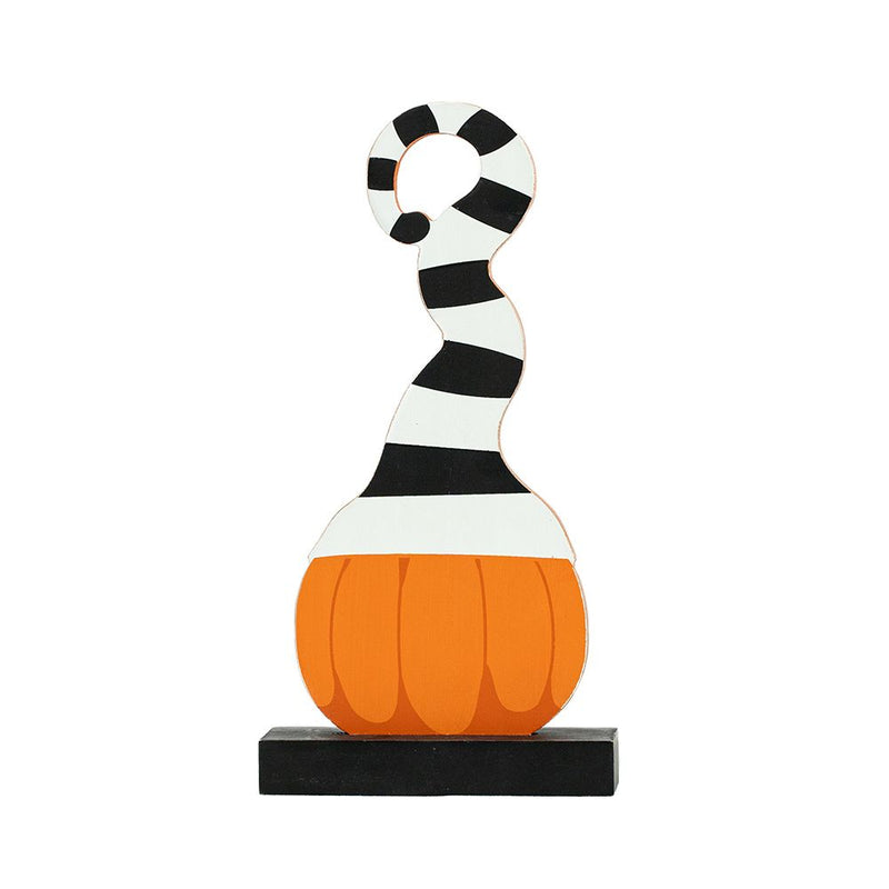 Wood Pumpkin on Stand