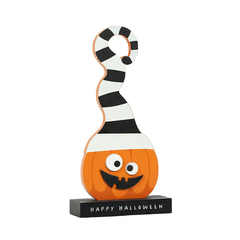 Wood Pumpkin on Stand