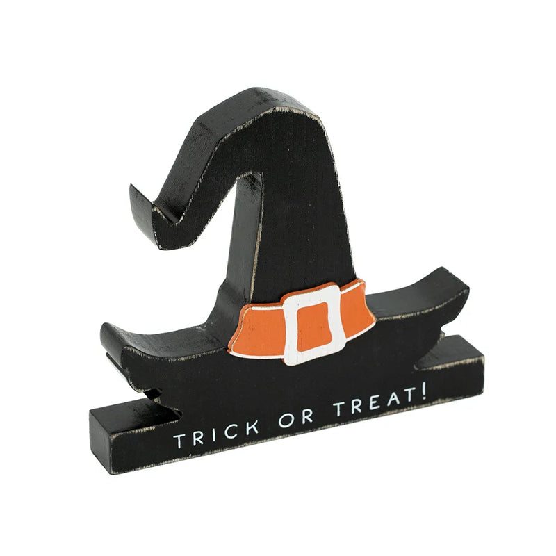 Chunky Wood Witch Hat Sitter