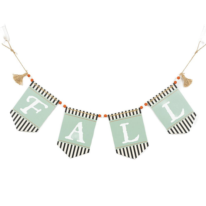 Reversible BOO / FALL Wood Swag Banner
