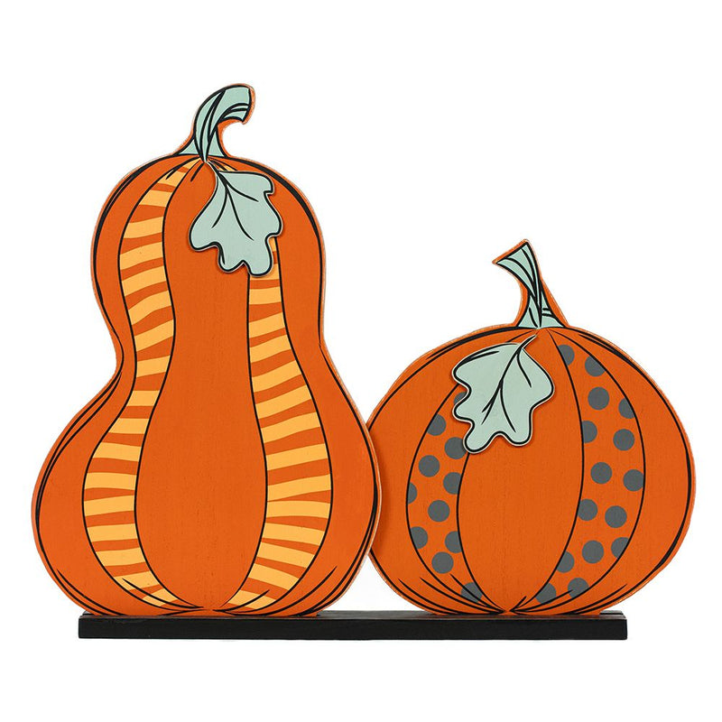 Reversible Wood Cutout Pumpkins