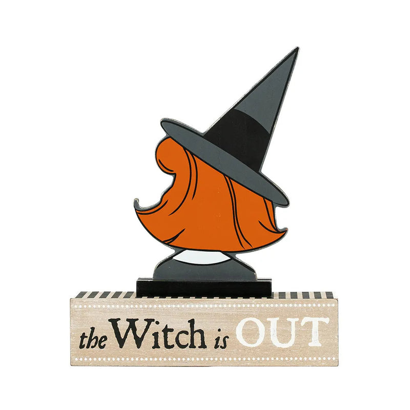 Witch Reversible Wood Cutout Sitter
