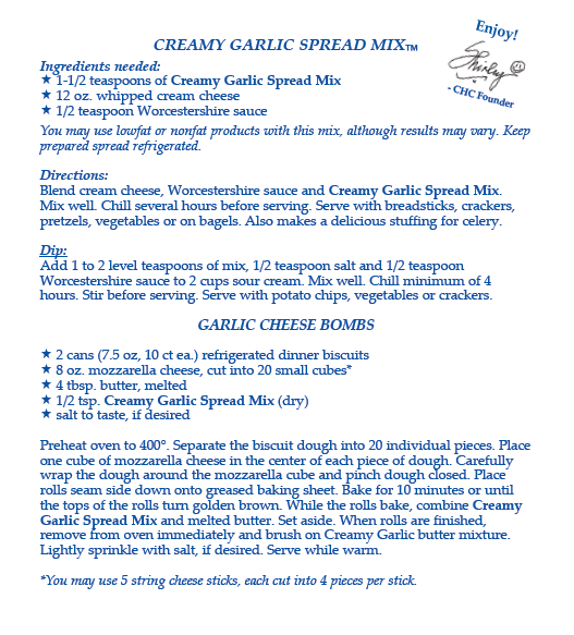 Cream Garlic Spread Mix