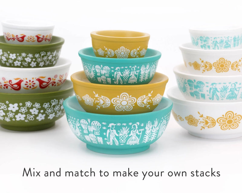Stackable Pyrex Miniature Vintage Bowls