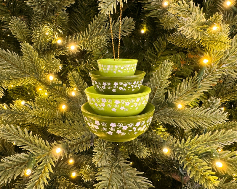 Mini Pyrex Bowl Inspired Ornamnet