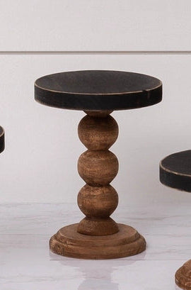 Black Top w/ Wood Base Mini Riser