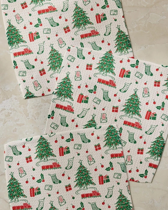 Geometry Dishcloth Set - Holiday Jubilee