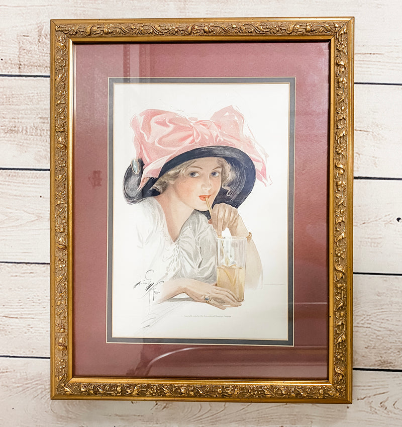 Framed Fisher Artwork  "American Belles 01"