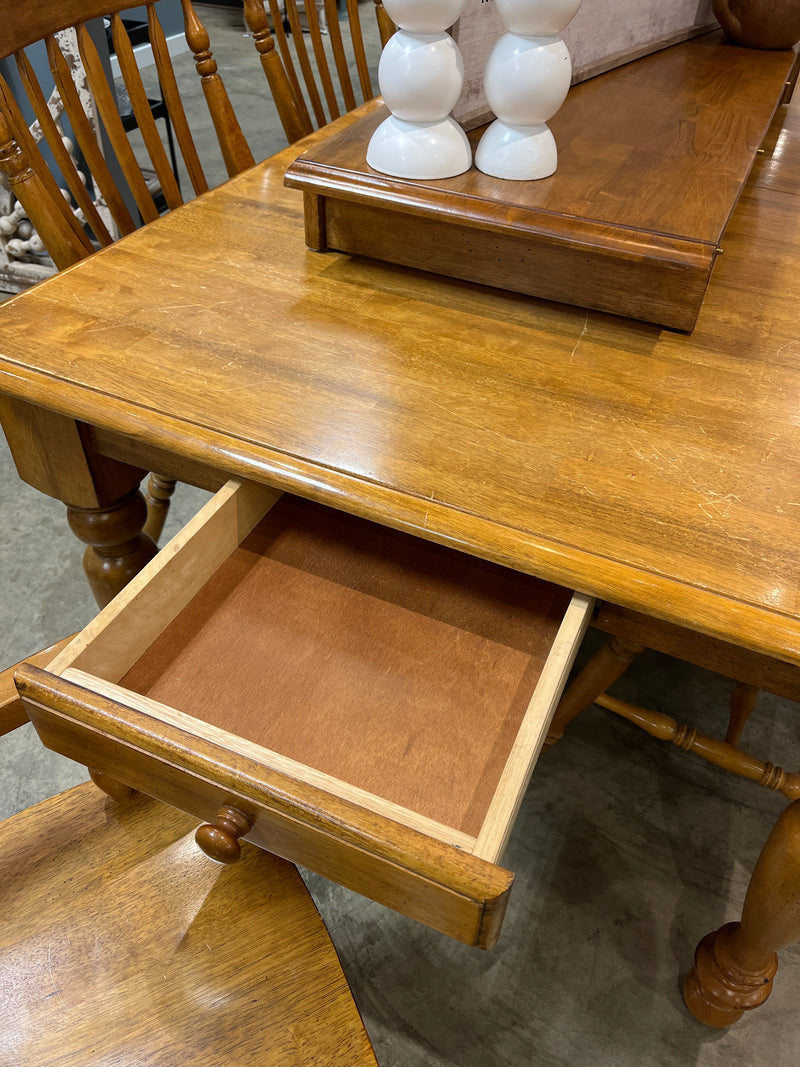 Dining Table Set w 6 chairs / 1 leaf