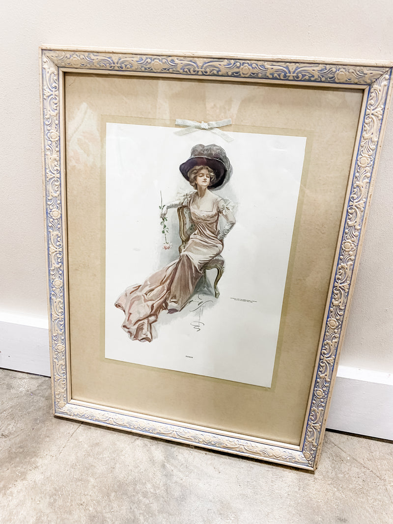 Framed Fisher Artwork “Roses"