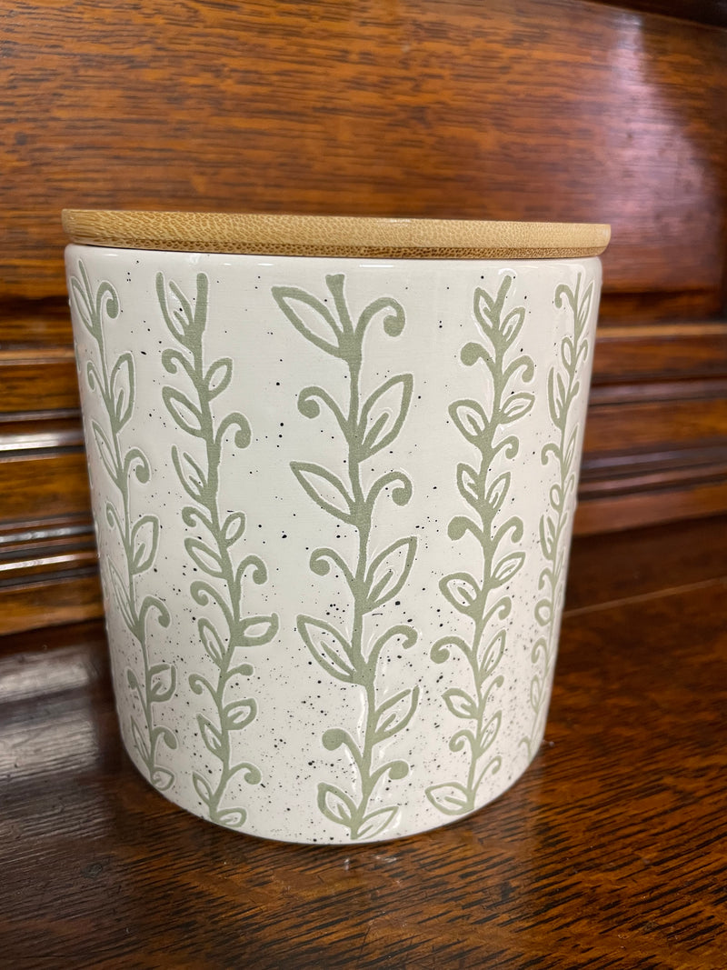 Leafy Green Dolomite Canister