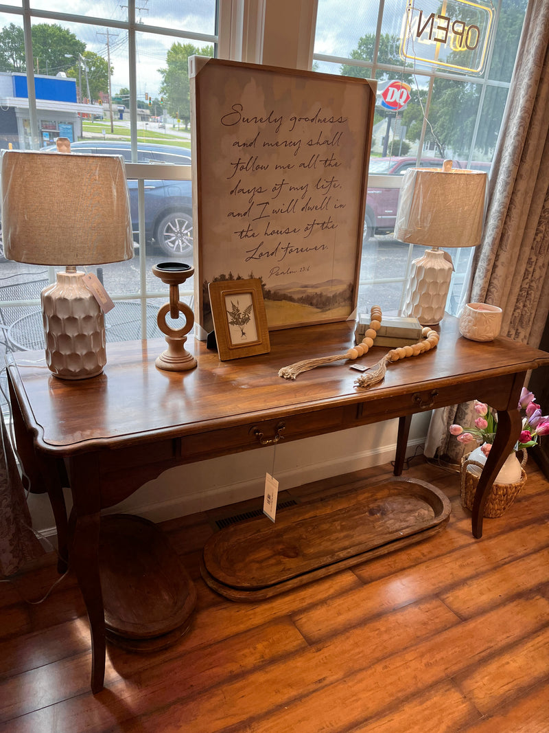 Vintage Half Table w/ Drop Leaf