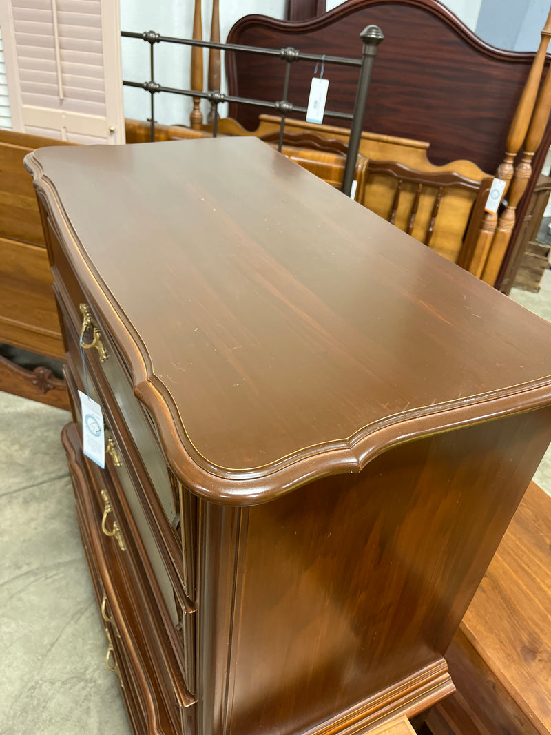 Dark French Provincial Chest on Chest