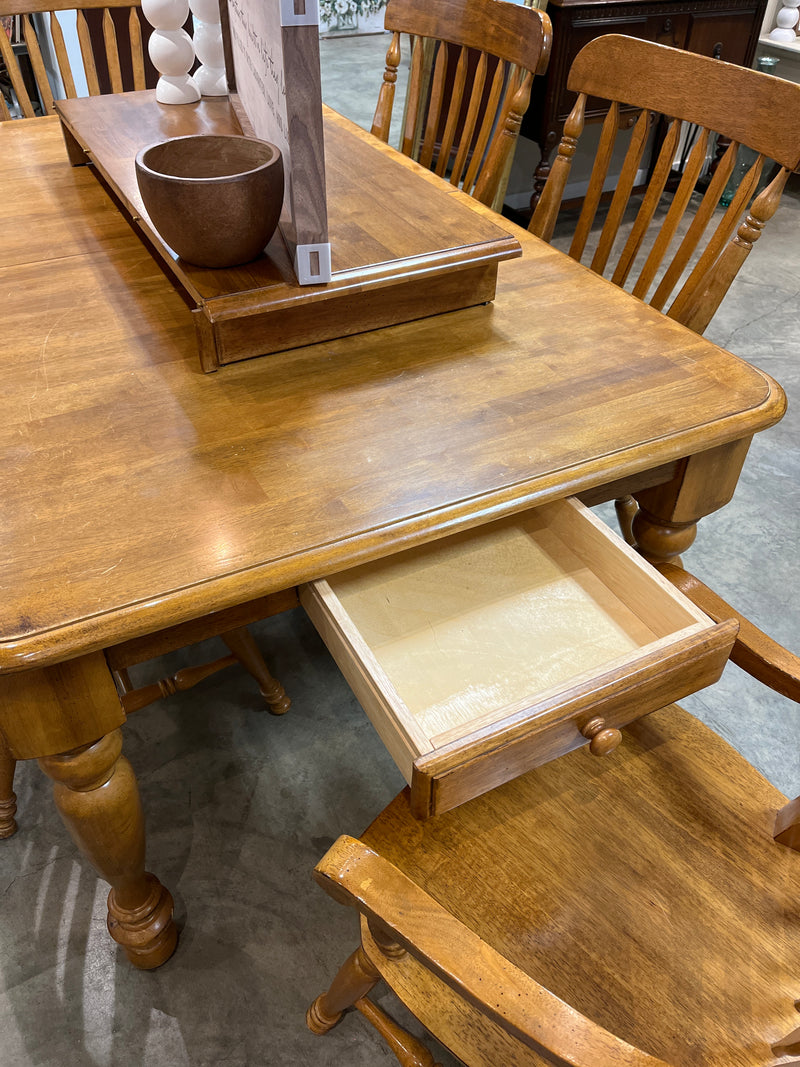 Dining Table Set w 6 chairs / 1 leaf