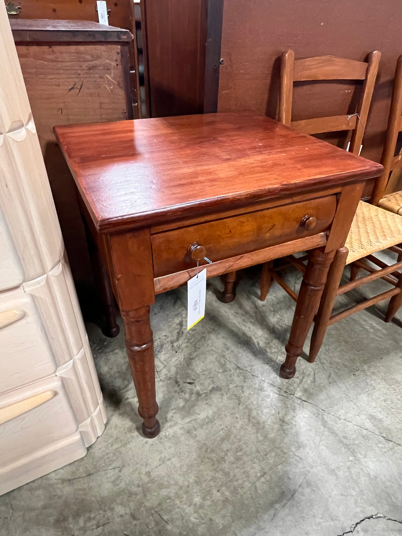 Antique Side Table w 1 rounded drawer
