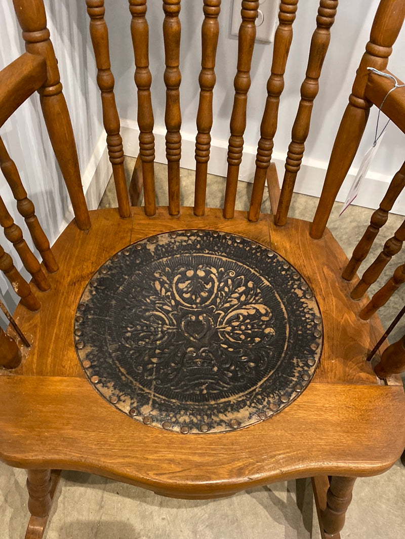 Intricate Old Rocker Ornate Rocker with Original Seat – Dear Yesteryear