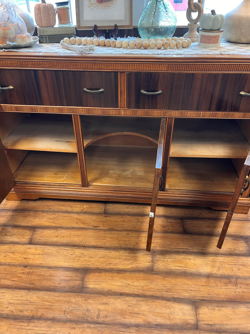 Vintage Waterfall Walnut Buffet