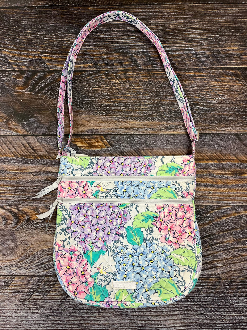 Vera Bradley Happy Hydrangeas Trip Zip Hipster Crossbody