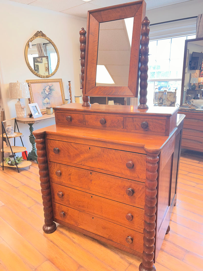 Empire Style Chest of Drawers w/ Mirror