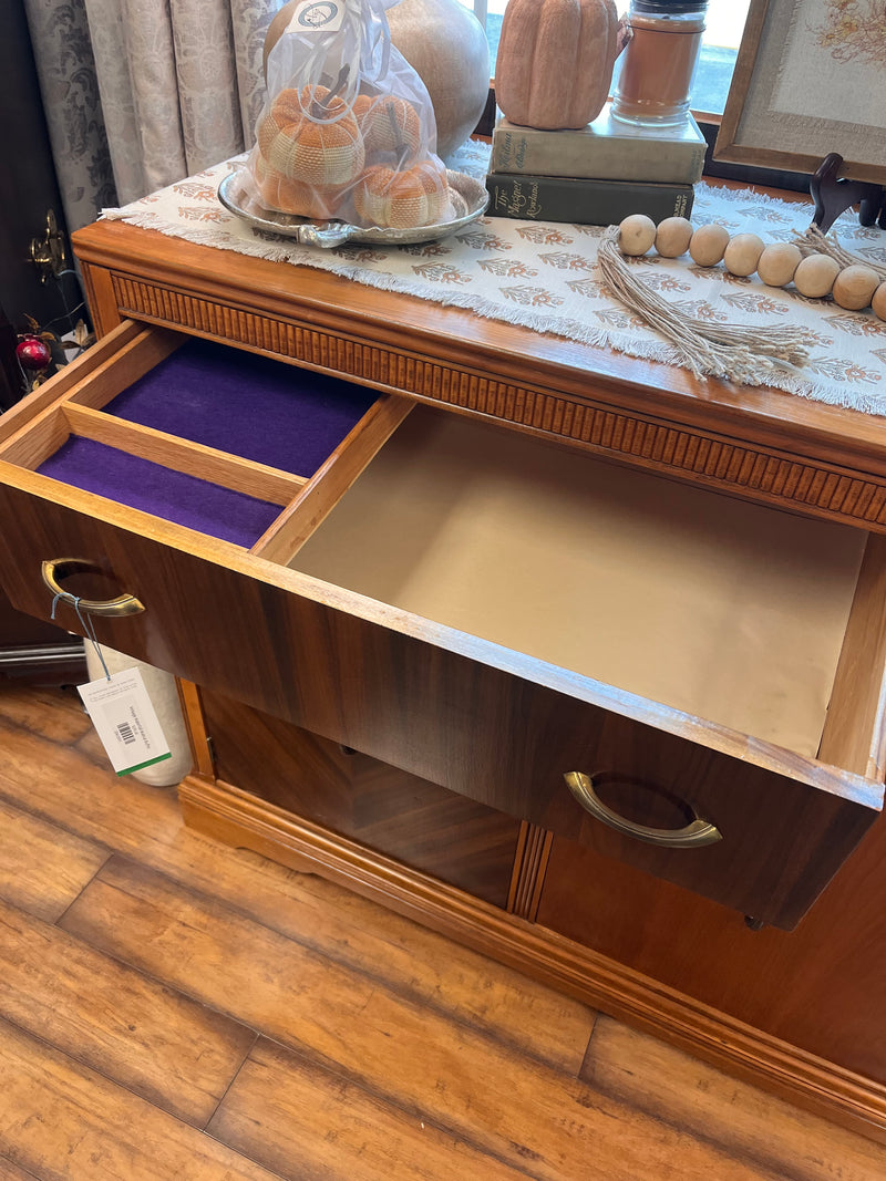 Vintage Waterfall Walnut Buffet