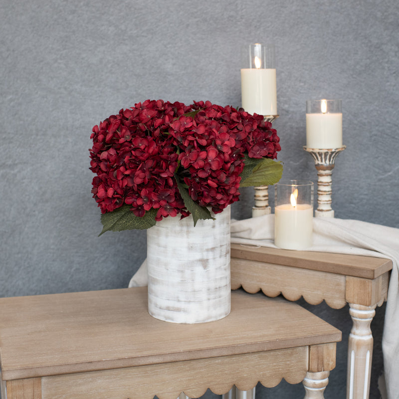 AGED WOODEN VASE