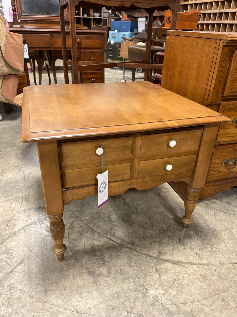 End Table w White Knobs