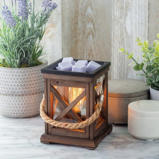 Vintage Bulb Illumination Warmer - Walnut & Rope