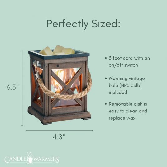 Vintage Bulb Illumination Warmer - Walnut & Rope