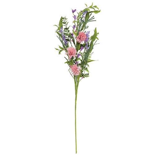 Pink Chrysanthemum & Iris Spray