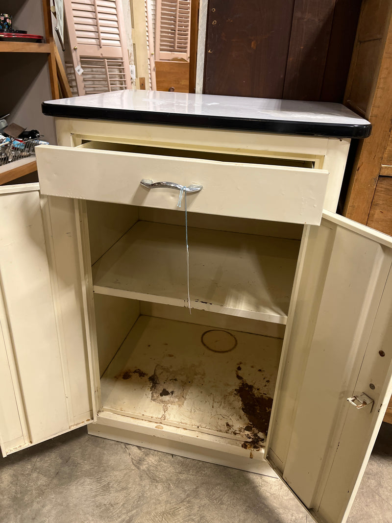 White Base Cabinet w Metal Top