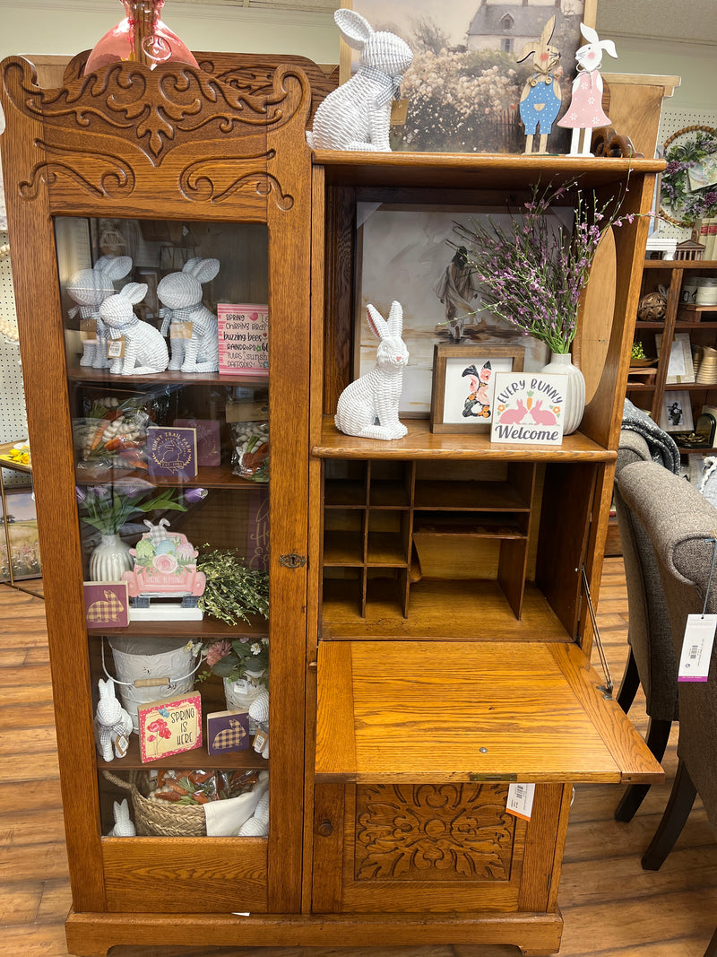 Side by Side Secretary Desk Display Cabinet