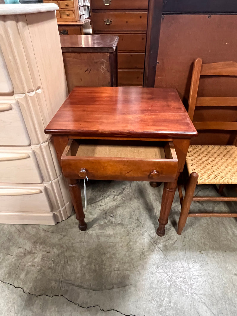 Antique Side Table w 1 rounded drawer