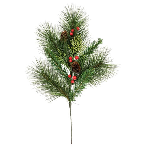 Long Needle Pine & Cedar Spray w/ Berries