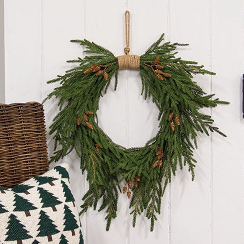 Soft Touch Austrian Pine Hanging Wreath