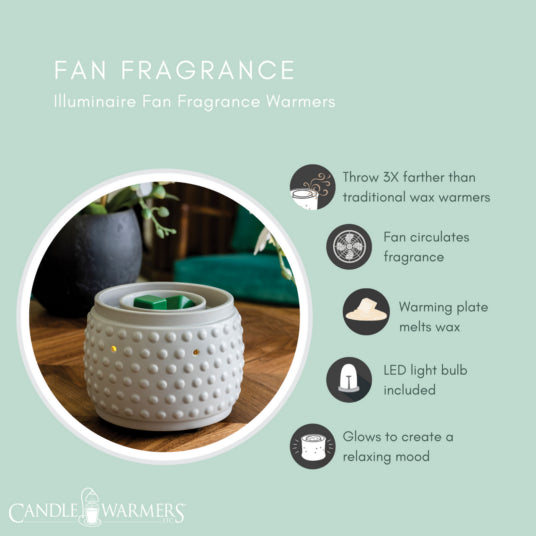 Fan Wax Warmer - Beaded Slate