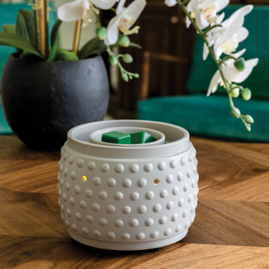Fan Wax Warmer - Beaded Slate