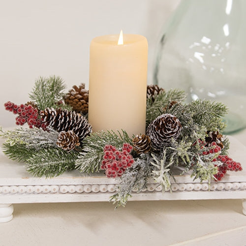 Frosted Woodland Celebration Candle Ring
