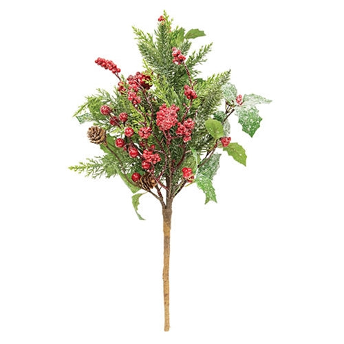 Shimmering Holly Pine & Berries Bush