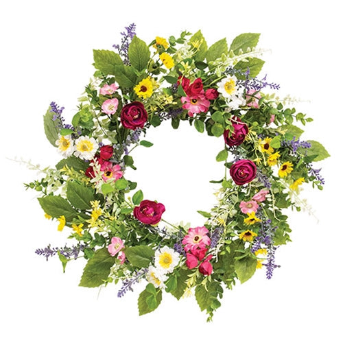 Breezy Summer Blooms Wreath